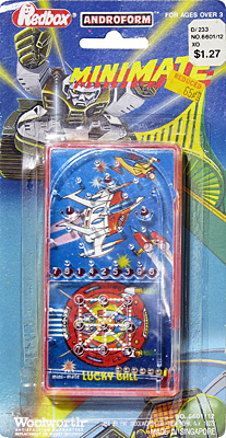 Lucky Ball Space Ships Mini-mate Androform Game Redbox on Card