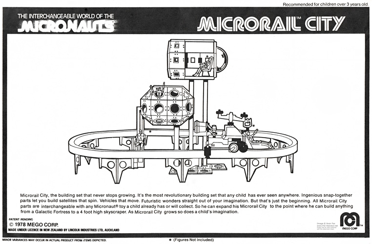 Microrail City Micronauts Instruction Sheet
