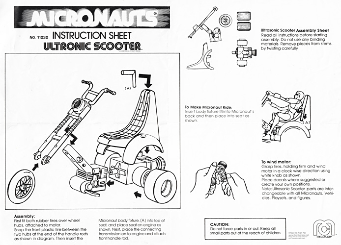 Ultronic Scooter Micronauts Instruction Sheet