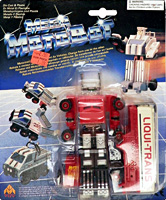 Tanker Truck Mega Moto-Bot MC Toy on European Card