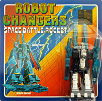 Space Battle Rocket Robot Changers on Card