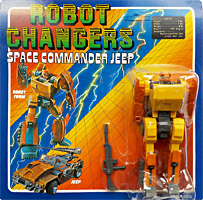 Space Commander Jeep Robot Changers on Card