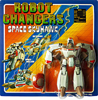 Space Skyhawk Robot Changers on Card