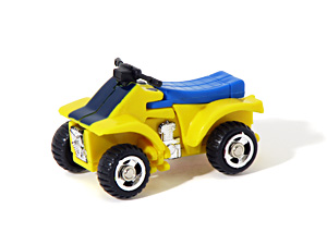 Bibots 4 Wheel ATV in Yellow Quad Bike Mode