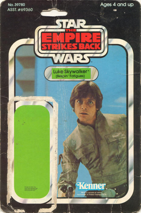 Luke Skywalker Bespin Fatigues esb41d 41 Back Backing Card / Cardback