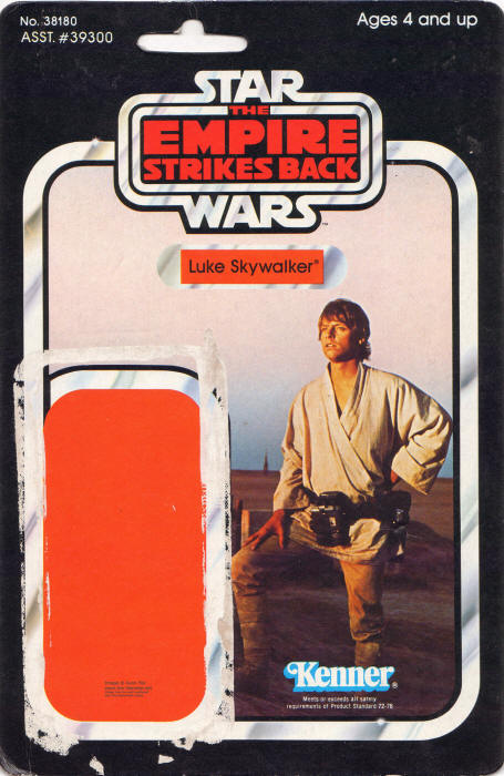 Luke Skywalker esb41e 41 Back Backing Card / Cardback