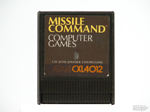 Atari 400 800 and 1200 Missile Command Game Cartridge
