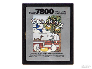 Atari 7800 Cracked Crack'ed Game Cartridge PAL