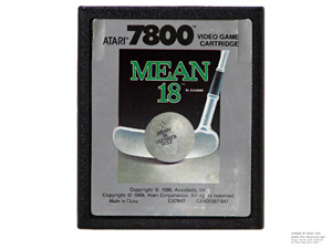 Atari 7800 Mean 18 Ultimate Golf Game Cartridge PAL
