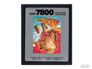 Atari 7800 Meltdown Game Cartridge PAL