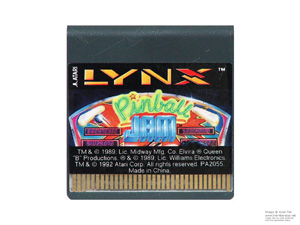 Atari Lynx Pinball Jam Game Cartridge