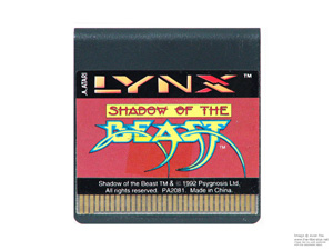 Atari Lynx Shadow of the Beast Game Cartridge