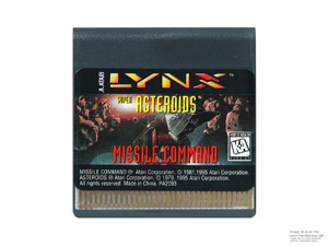 Atari Lynx Super Asteroids Missile Command Game Cartridge