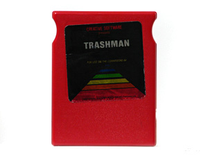 Commodore 64 Trashman Foil Sticker Game Cartridge