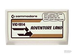 Commodore VIC-20 Adventure Land Game Cartridge