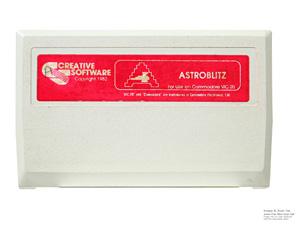 Commodore VIC-20 Astroblitz Game Cartridge Red Label