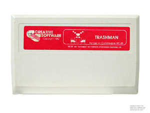 Commodore VIC-20 Trashman Red Label Game Cartridge