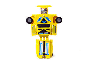 Yellow Mighty Bots Pickup in Robot Mode