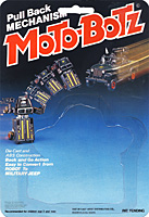 Cardback for Army Gren Jeep Moto-Botz with Pull Back Mechanism Text