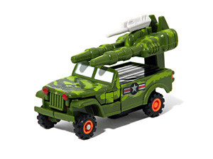 Jeep Army Camo Transfo-Robot Bootleg in Military Jeep Mode