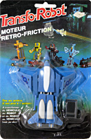 Jet Blue and White Transfo-Robot Bootleg on Card