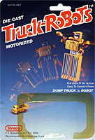 Cardback for Dump Truck Orange Truck Robots Straco