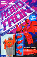 Dump Truck Robo Tron Orange Body Grey Legs on Card