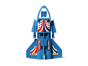 Blue Space Shuttle Robo Tron Buddy L in Robot Mode