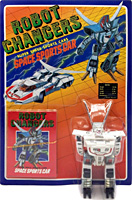 Space Sports Car Robot Changers on Card