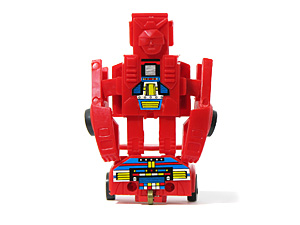 Motorized Robot on Wheels in red Robot Mode