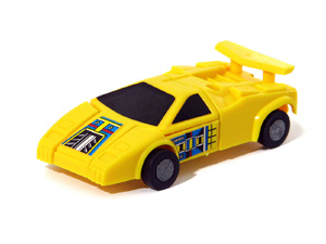 Motorized Robot on Wheels in yellow Lamborghini Mode