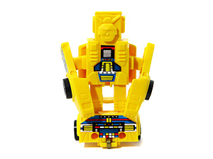 Motorized Robot on Wheels in yellow Robot Mode