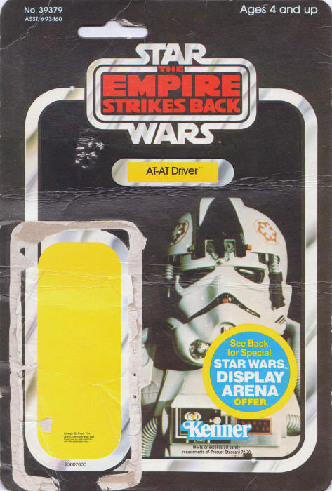 AT-AT Driver esb45a 45 Back Backing Card / Cardback Australian NSW Display Arena Offer