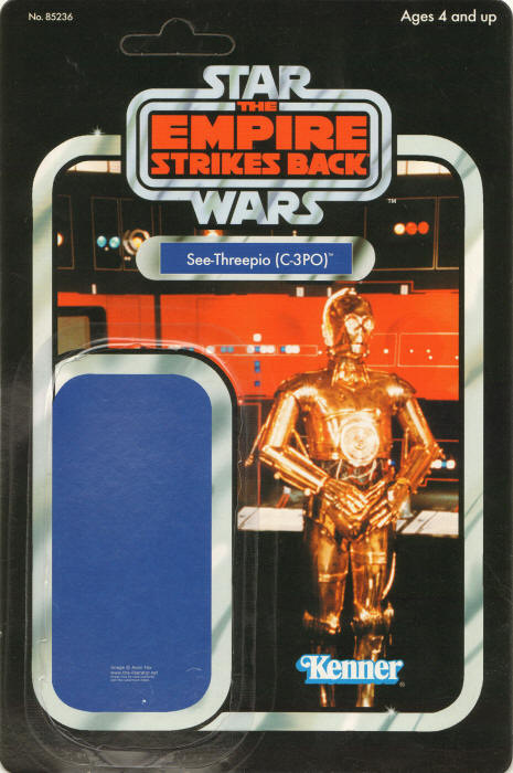 C-3PO See-Threepio trilogy 4 Back Backing Card / Cardback