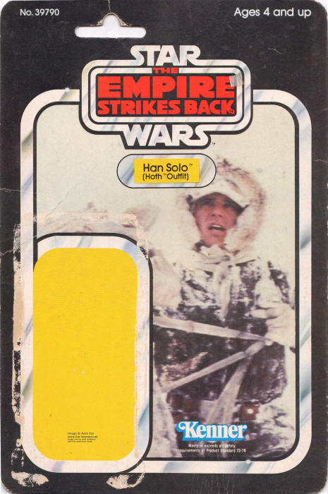 Han Solo Hoth Outfit esb31a 31 Back Backing Card / Cardback