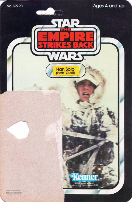 Han Solo Hoth Outfit esb32a 32 Back Backing Card / Cardback
