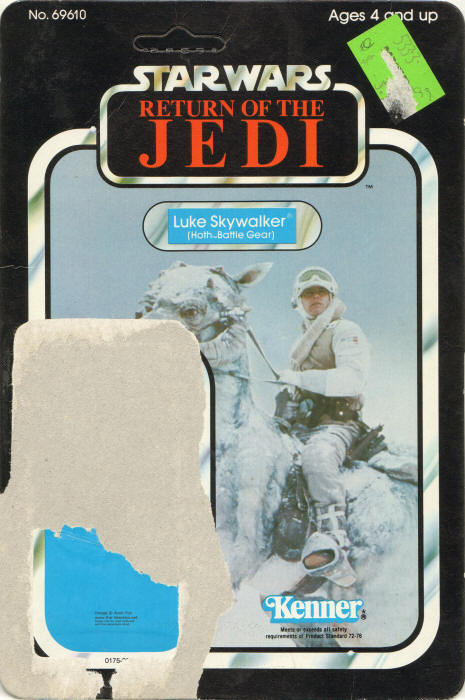 Luke Skywalker Hoth Battle Gear rotj79a 79 Back Backing Card / Cardback Jedi