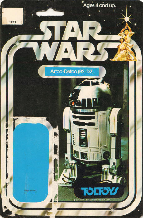 R2-D2 12 back Toltoys Australian Backing Card / Card Back