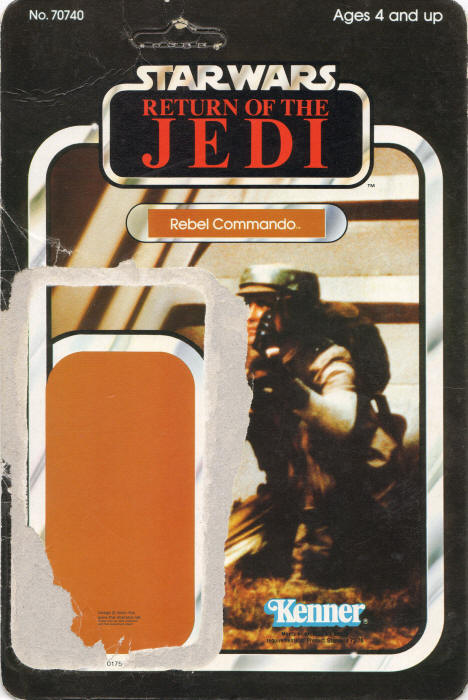 Rebel Commando rotj65b 65 Back Backing Card / Cardback
