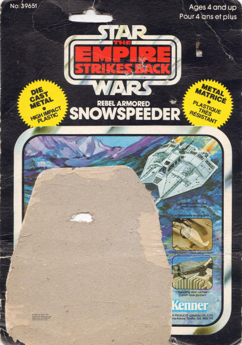 Rebel Armored Snowspeeder 11 Back French English Canadian Backing Card / Cardback Diecast Vehicle