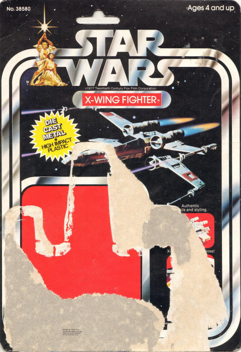 X-Wing Fighter 21 Back Backing Card / Cardback Diecast Vehicle